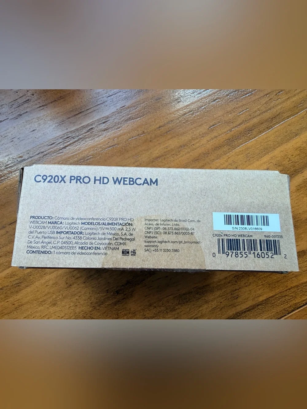 Logitech C920X Pro HD Webcam Black USB 960-001335 New Never Used